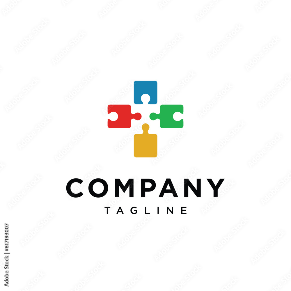 Puzzle kids healthcare logo icon vector template.eps Puzzle kids healthcare logo icon vector template.eps
