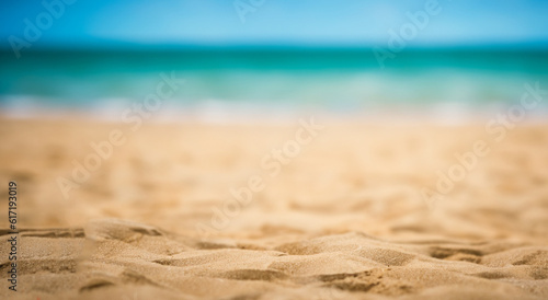 beautiful beach out of focus by day
