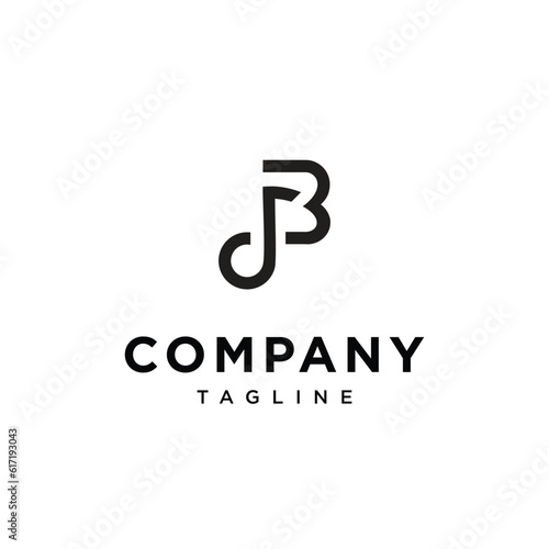 Letter F B music note logo icon vector template.eps