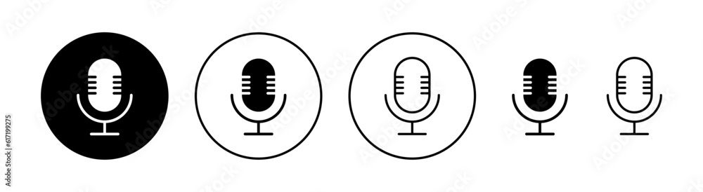 Microphone icon set for web and mobile app. karaoke sign and symbol Microphone icon set for web and mobile app. karaoke sign and symbol