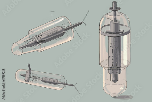 Medical equipment hand drawn painting vector art watercolor illustration doctor health medical doodle flat pharmacy clinic cure syringe doctor elements hospital care