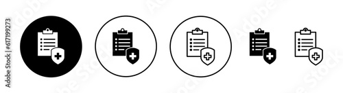 Medical insurance icon set tor for web and mobile app. health insurance sign and symbol