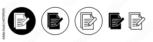 Note icon set for web and mobile app. notepad sign and symbol