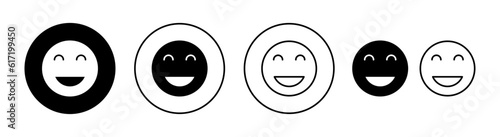 smile icon set for web and mobile app. smile emoticon icon. feedback sign and symbol