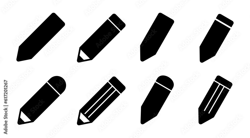 Pencil icon set illustration. pen sign and symbol. edit icon vector Pencil icon set illustration. pen sign and symbol. edit icon vector