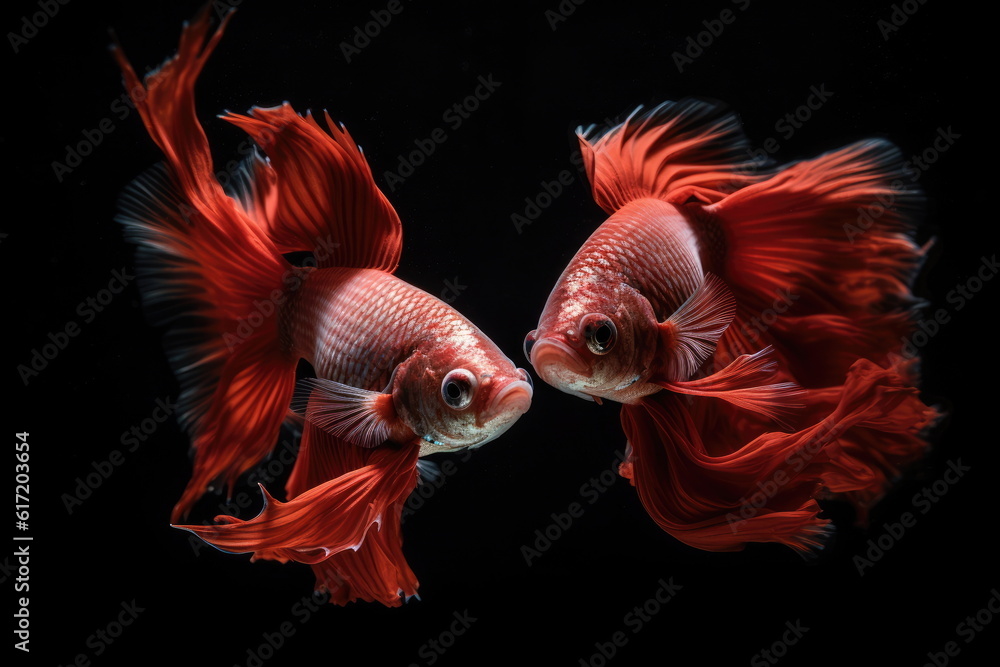 Halfmoon betta fish, siamese fighting fish, Capture moving of fish Halfmoon betta fish, siamese fighting fish, Capture moving of fish