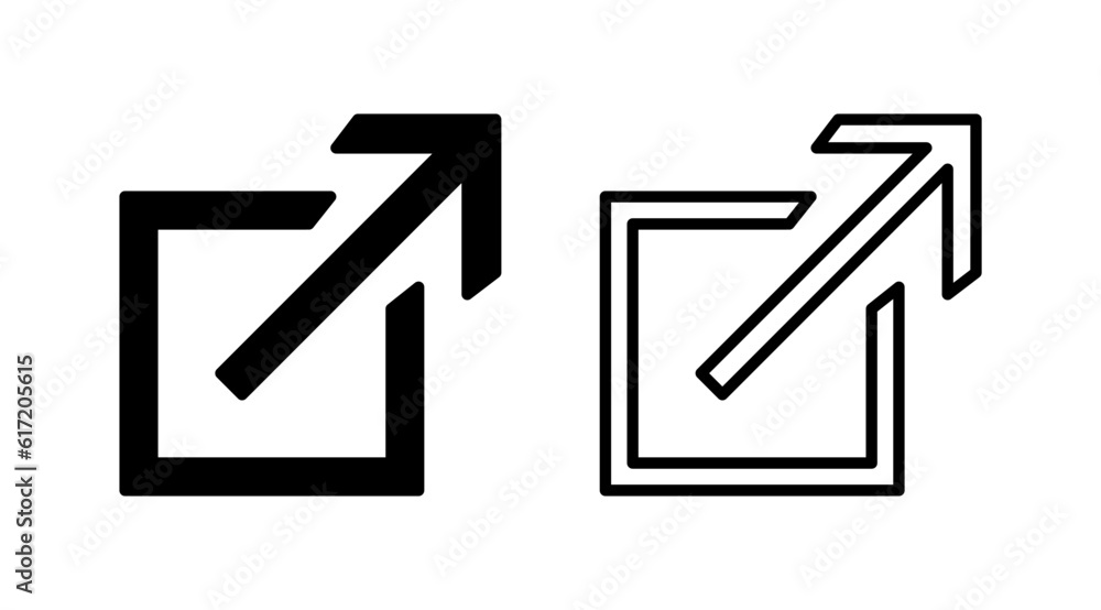 External link icon vector. hyperlink chain symbol. download, share, External link icon vector. hyperlink chain symbol. download, share,