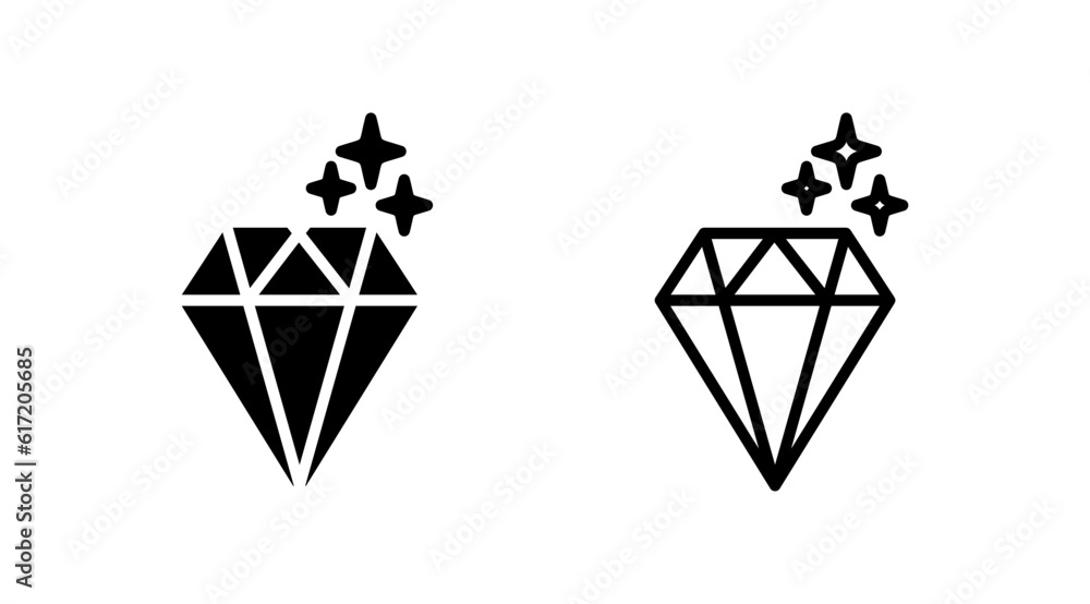 Diamond icon vector. gem icon. crystal stone Diamond icon vector. gem icon. crystal stone
