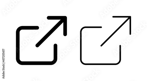 External link icon vector. hyperlink chain symbol. download, share,