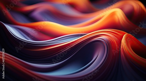 Vibrant colors flow in abstract background made with Generative AI