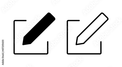 Edit icon vector. edit document sign and symbol. pencil