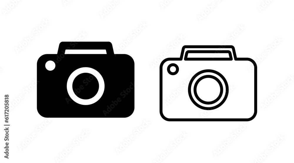 Camera Icon in trendy flat style isolated. Camera symbol web site design Camera Icon in trendy flat style isolated. Camera symbol web site design