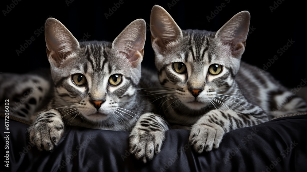 Serene Egyptian Mau Cats at Rest Serene Egyptian Mau Cats at Rest