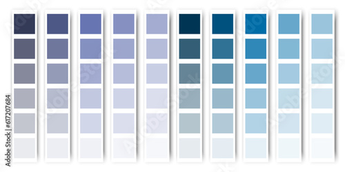 Blue color palette. Blue pastel tone texture.Vector illustration. stock image.