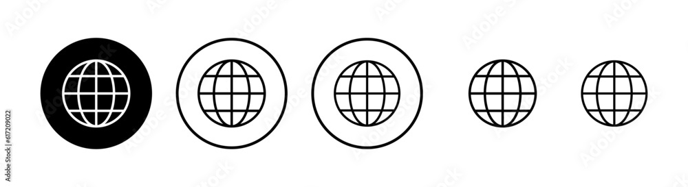 Web icons set. Website vector icon. Internet world vector