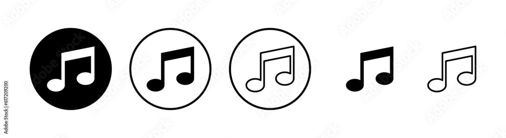 Music icons set, music vector icon, Melody, song, note, sound, audio sign Music icons set, music vector icon, Melody, song, note, sound, audio sign