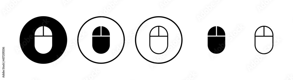 Computer Mouse Icons set. Computer mouse vector icon