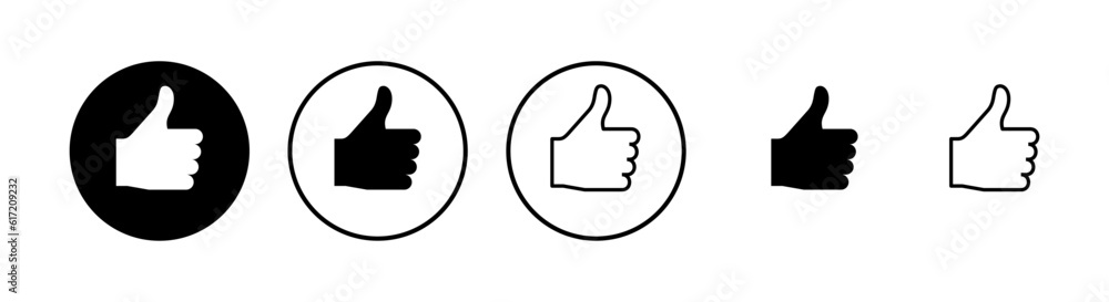 Like icons set. Thumbs up icon. social media icon Like icons set. Thumbs up icon. social media icon