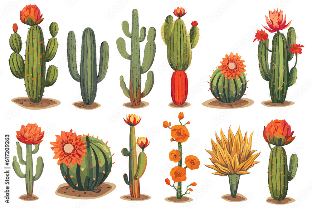 Cute Cactus and Flower Duo: Embracing Nature’s Beauty Cute Cactus and Flower Duo: Embracing Nature’s Beauty