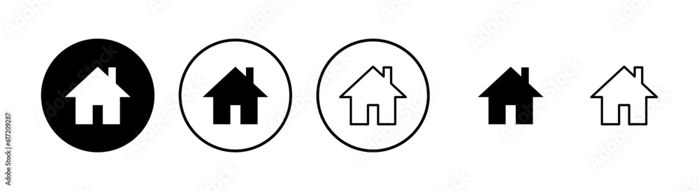 Home icons set. House vector icon. Address Home icons set. House vector icon. Address