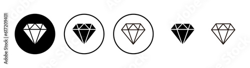 Diamond vector icons set. Diamond vector icon.