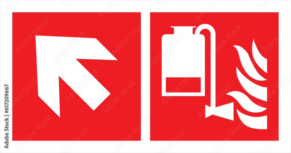 Unit Direction Sign Safety warning signs fire equipment fire action signs Portable foam ...