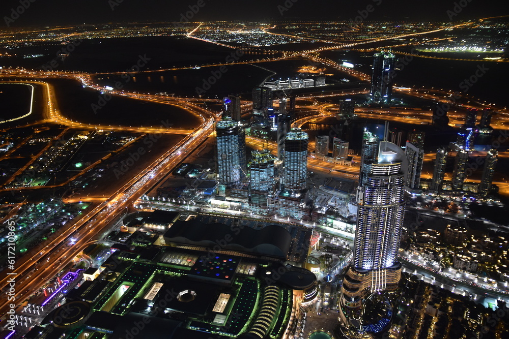 Night view of Dubai from the Burj Khalifa 2 Night view of Dubai from the Burj Khalifa 2