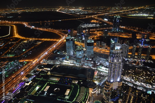 Night view of Dubai from the Burj Khalifa 2