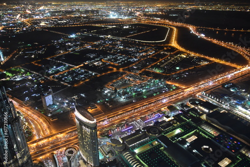 Night view of Dubai from the Burj Khalifa 4