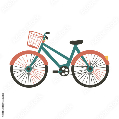 Vintage bycicle flat retro bike.