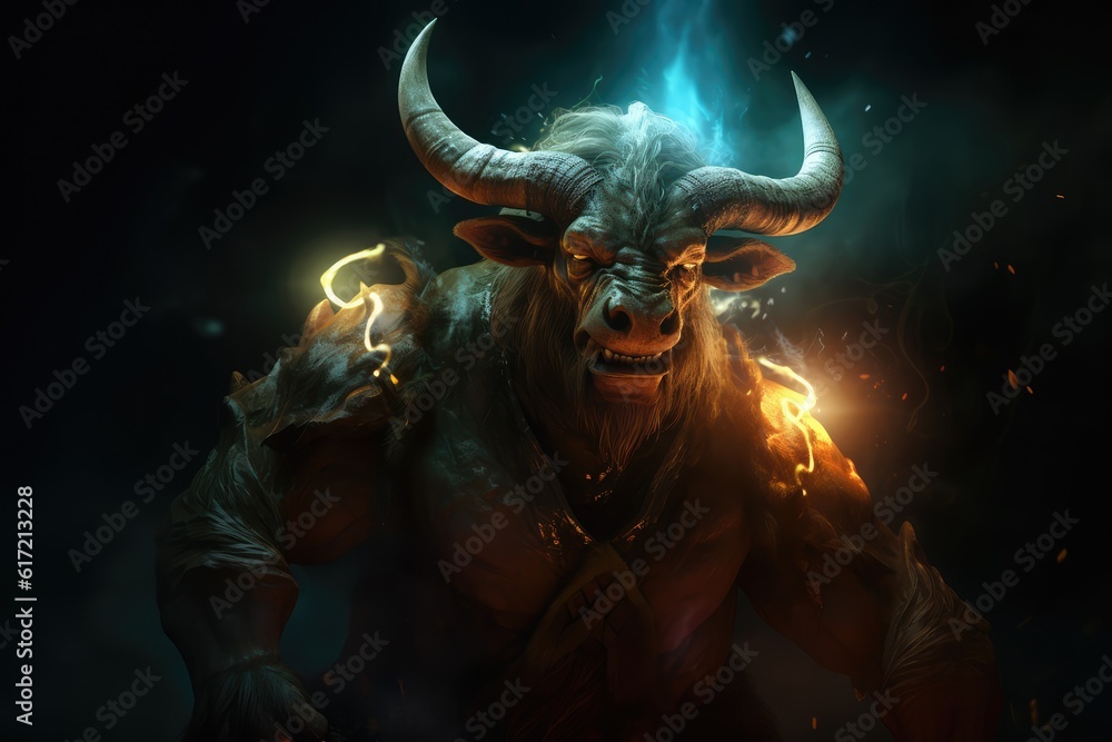 The Legendary Minotaur: Concept for Fire-Infused Mythical Creatures ...