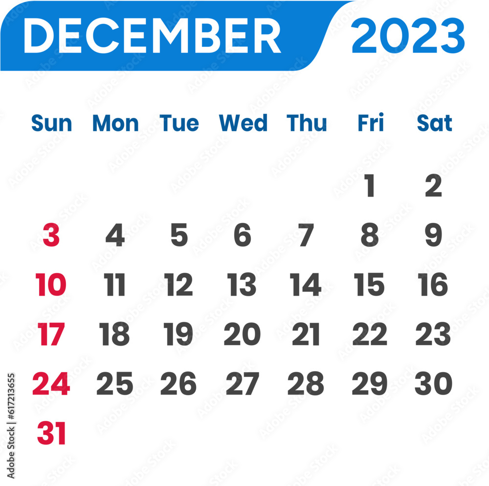 december 2024 calendar. monthly 2024 calendar Stock Vector Adobe Stock