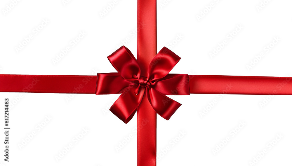 Red ribbon with bow isolated on white background
Red ribbon with bow isolated on white background