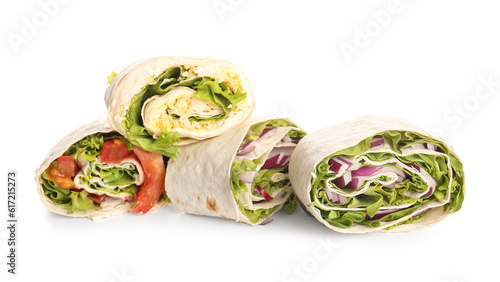 Tasty lavash rolls with veg...