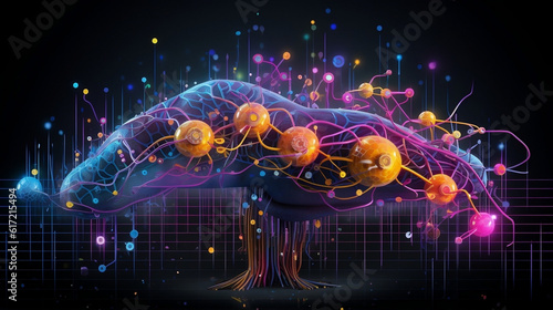 Convolutional Neural Networks(CNN) Creative Illustration. Neural Networks, AI, NLP photo
