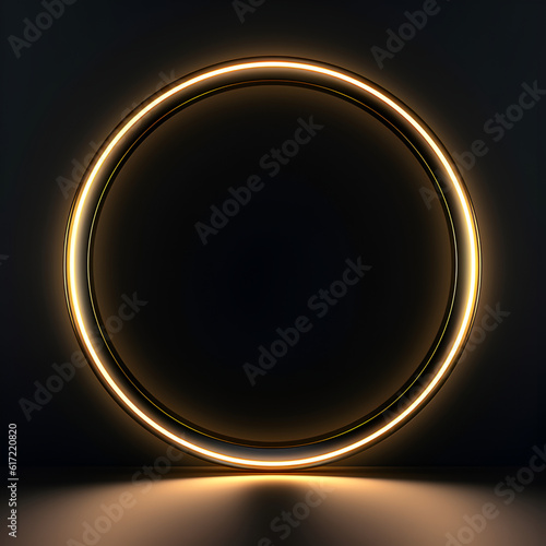 abstract background with frame, gold, decoration, stage, product, neon light 