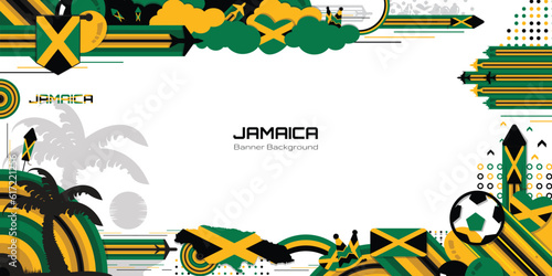 happy independence day of Jamaica, illustration background design, country theme
