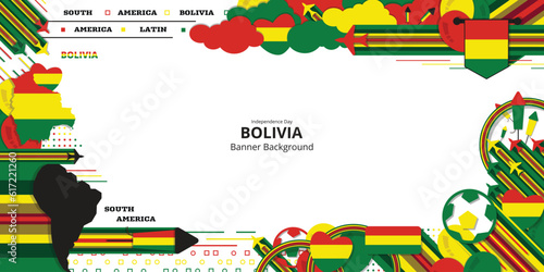 Happy Independence Day of Bolivia, illustration background design, country theme