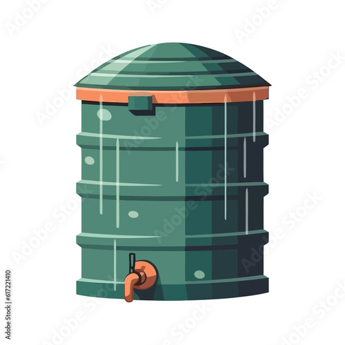 Old metal barrel