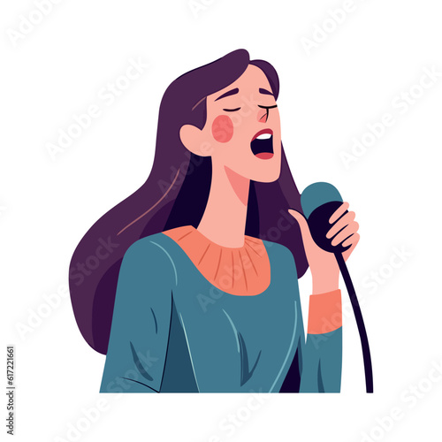 The cheerful singer