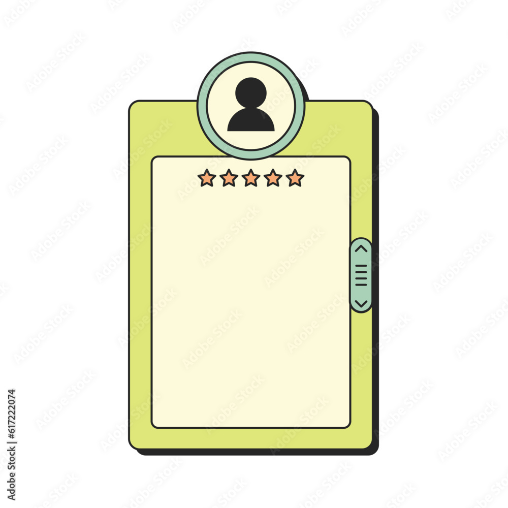 Obraz premium Retro Testimonial Box. User Interface. Window Browser Illustration. 