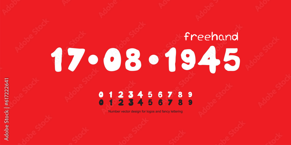 Number vector design for logos and fancy lettering Stock Vector | Adobe ...