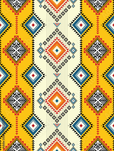 Geometric ethnic pattern. Navajo, Western, American, African,Aztec motif,flora striped . Design for Fashion,wallpaper, clothing, wrapping,Batik,fabric,tile, home dector and prints. Vector illustration