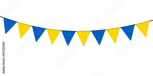 Ukraine blue and yellow flags