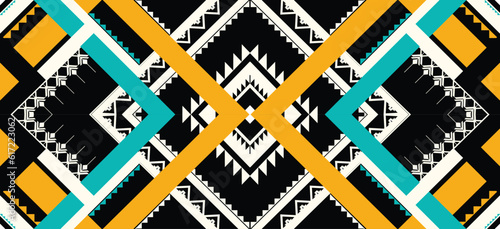 Geometric ethnic pattern. Navajo, Western, American, African,Aztec motif,flora striped . Design for Fashion,wallpaper, clothing, wrapping,Batik,fabric,tile, home dector and prints. Vector illustration