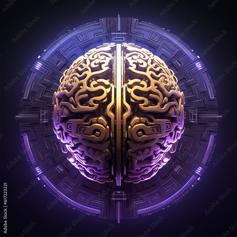 brain power futuristic gold brain power futuristic gold