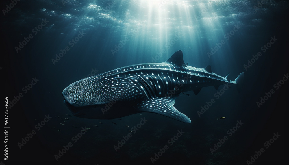 Naklejka premium Colorful reef teeming with endangered aquatic wildlife in tropical climate generated by AI