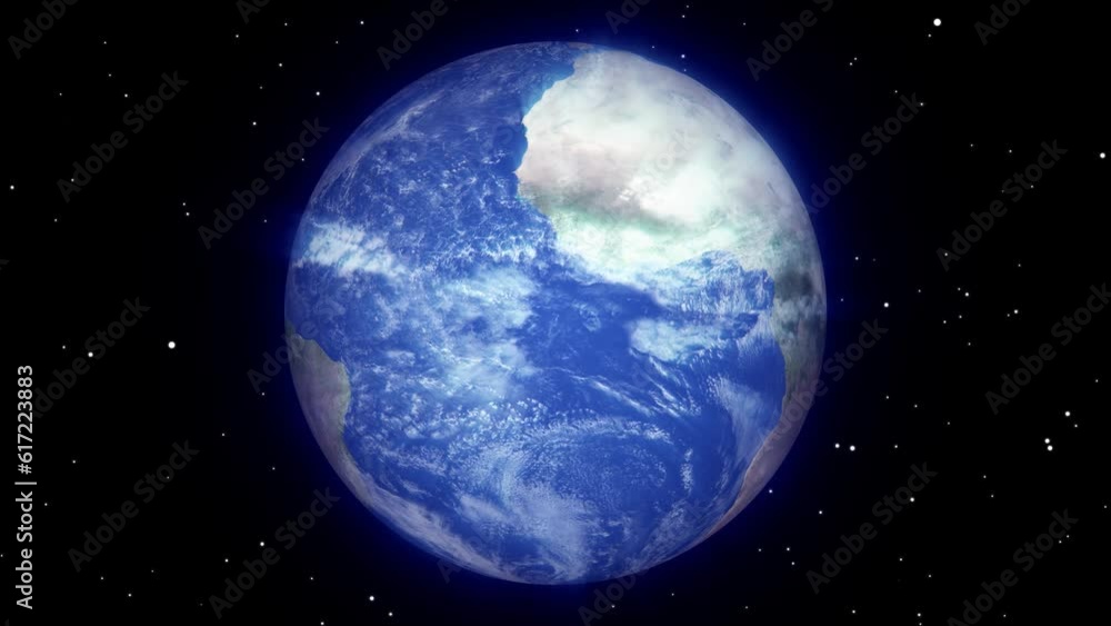 Realistic earth planet always rotating on spinning Realistic earth planet always rotating on spinning