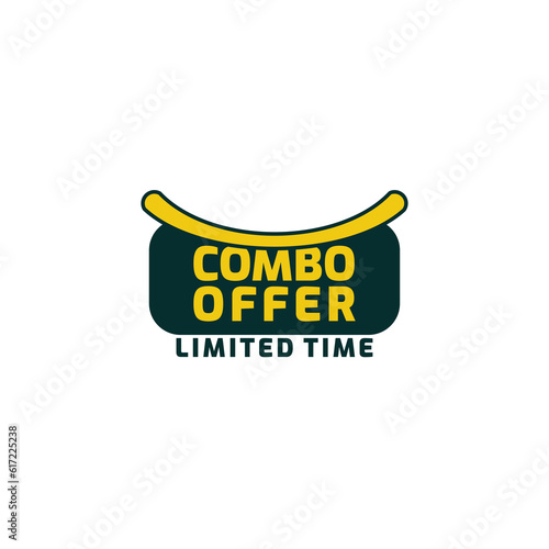Combo offer label sign promotion vector illustration