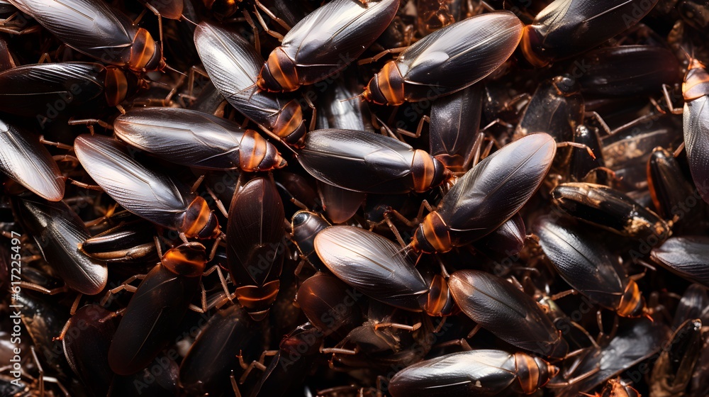 Pile of cockroaches closeup. Pest control concept. Pile of cockroaches closeup. Pest control concept.